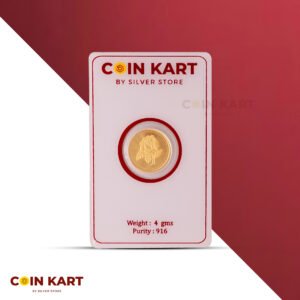 Fine gold coin inspired by temple artwork